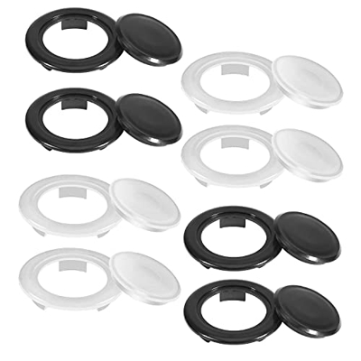 Timagebreze Juego de 8 Anillos de Agujero y Tapa para Sombrilla de Mesa de 2.0 en para Patio Al Aire Libre, JardíN, Mesa de Playa, Sombrilla, TamañO E