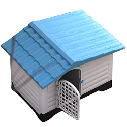 Casas De Plástico Para Perros, Caseta Perros Impermeable Interiores Y Exteriores, Casa Aislada Pequeños, Medianos Grandes, Fácil Montar, No Se Requier precio