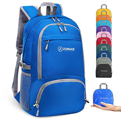ZOMAKE 30L Ligera Mochila Plegable de Senderismo Excursión Deportes, Mochilas Pequeña Impermeable para Mujer Hombre Viaje(Azul Oscuro)