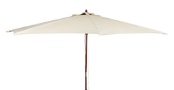 1a-Handelsagentur Sombrilla de madera de 3 m, color beige, para jardín, terraza, mercado, protección solar características