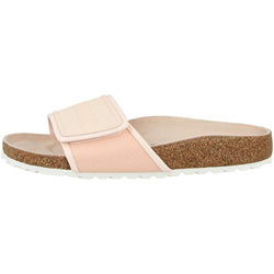 BIRKENSTOCK Pantuflas unisex para adultos Tema microfibra estrecha., color Rosa, talla 42 EU Schmal características