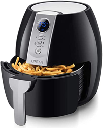 Ultrean Freidora sin Aceite, Freidora Aire 4L, Air Fryer con Pantalla LCD Digital, Sarten Antiadherente, Temperatura y Tiempo Ajustable, sin BPA ni PF en oferta