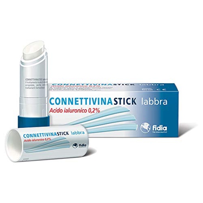 Connettivina Barra de labios Fidia Farmaceuticos | Barra de labios de 3 G con base de ácido hialurónico 0,2% | para labios Danneggiados, secos y agrie