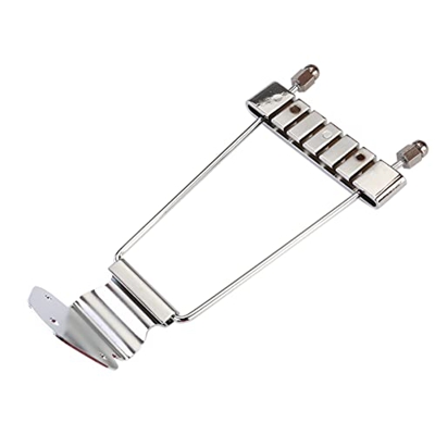 EXCEART Puente de La Pieza Trasera Ajustable de 6 Cuerdas para El Arquetro de Jazz Accesorios de Reemplazo de Guitarra de Metal