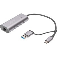 Adaptador Gigabit Ethernet USB Type-C™ 2.5G, USB-C™ + USB A (USB3.1/3.0)