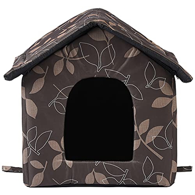 FUOBECIE Casa impermeable del perro de la casa del gato, casa al aire libre del animal doméstico impermeable y resistente a la intemperie casa del gat