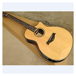 AMINIY Toda la Guitarra acústica de Madera Maciza Todos sólidos PS14CE Sintonizadores de Guitarra acústica Ebony Frebloard Guitarra (Color : Guitar, S precio