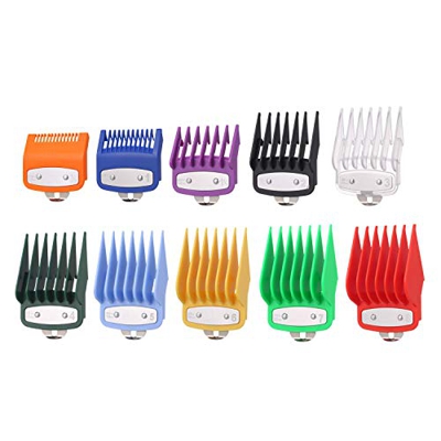 Kit de guía de peines cortapelo Juego de 10PCS Protectores de plástico de colores para el cortapelo Accesorios