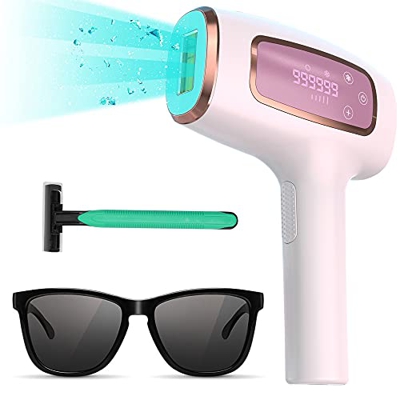 Dispositivo de depilación IPL automático con refrigeración por hielo, máquina de depilación profesional, removedor de pelo para mujeres y hombres, cue