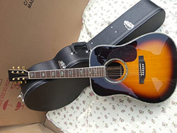 AMINIY 41 Pulgadas De Guitarra Acústica Puesta De Sol Guitarra Eléctrica Acústica Cuerpo Redondo D Classic Acústica Guitarra Sólido Guitarra (Color :  características