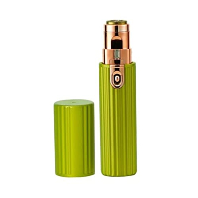 Murezima Removedor De Cabello Trimmer 2 En 1 Mini Eliminación De Cabello USB Recargable Recargable Trimador De Cejas Epilator Lápiz Labial Forma Verde
