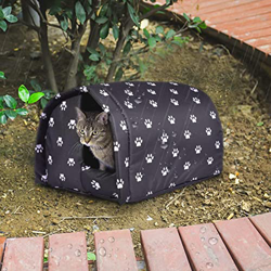 BGYL Caseta para gatos para exteriores, resistente al agua y cálido, cueva para gatos grandes, plegable, lavable, resistente a la intemperie, para mas características