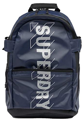 Superdry Sport Code TARP Backpack, Mochila para Hombre, Azul Marino, Einheitsgröße