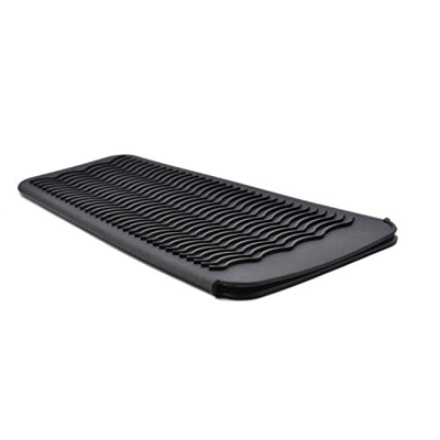 Marca Amazon - Estera de silicona resistente al calor Eono para rizador de cabello, bolsa port¨¢til para herramientas para el cabello con plancha plan