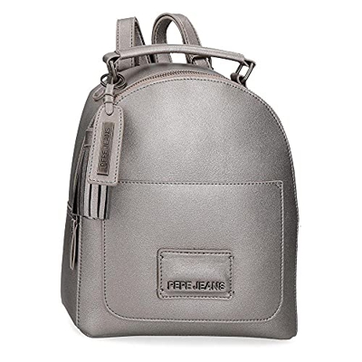 Pepe Jeans Cira Mochila Gris 21x25x11 cms Piel sintética 5,77L