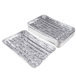 FLAMEER 20 Unidads Papel Desechable de Aluminio Bandejas para Asar a Parrilla Verduras Duradero características