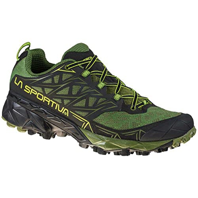 LA SPORTIVA Akyra, Zapatillas de Senderismo Hombre, Olive/Neon, 39.5 EU