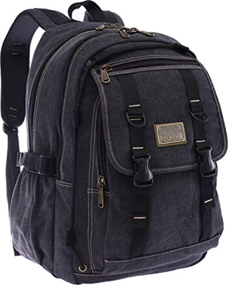Aoking Mochila de lona para hombre, 30 L, mochila para universidad, deporte, exterior, viaje, mochila grande, para escuela, aprox. 45 cm x 30 cm x 15 