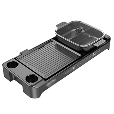 LZL Olla Caliente Potación Caliente Separable Asado a la Parrilla de una Pieza Condimado de la Olla Diseño eléctrico asado a la Parrilla Pote de la Ba