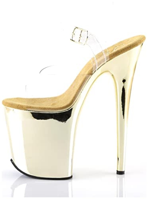 Pleaser FLAMINGO-808 Clr/Gold Chrome UK 3 (EU 36)
