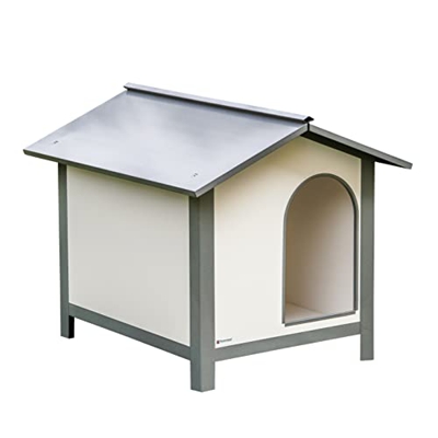 EVOM Caseta para Perros Terenziani, Modelo Balzac, con Estructura de Metal y Paredes de Madera - para Alano