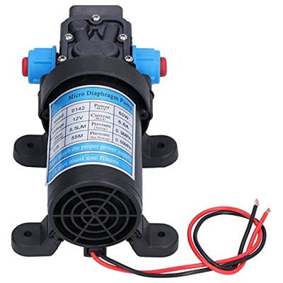 Bomba de Micro Diafragma, Cabeza de 180.4 Pies Bombas de Agua de Autoaspiración de Alta Presión DC Eléctricas para Regar Flores para Lavado de Autos p