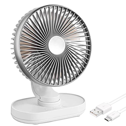 Yoyika Ventilador Silencioso USB/Type-C Recargable, Ventilador de Mesa Potente Oscilante Ventilador de Sobremesa Portátil de 6 Pulgadas, con 4 Velocid precio
