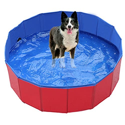 Piscina para perros NC, piscina plegable para niños, bañera portátil de PVC antigrande, apta para uso en interiores y exteriores, 80 x 30 cm