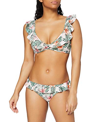 Iris & Lilly Am10am11 Conjuntos de Bikini, Rosa Pálido, Flor Tropical, 38