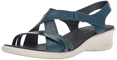 Ecco Felicia Sandal, Sandalias con Punta Abierta Mujer, Azul (Dark Petrol/Dark Petrol), 41 EU