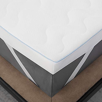 Bedsure Topper Viscoelastico 90x190 de 7cm - Sobrecolchon de Doble Capa con Espuma Viscoelástica y otra Dura, Topper Colchon Cama 90 con Funda Extraíb