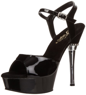 Pleaser ALLURE-609 - Sandalias de vestir para mujer, Negro, 37