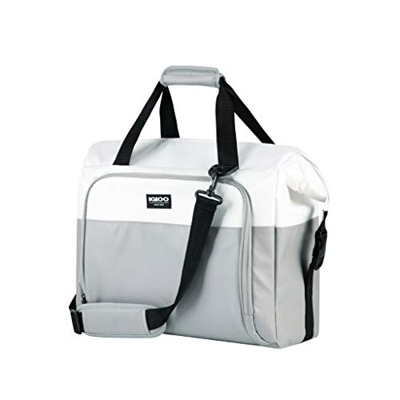 Igloo Marine Snapdown 36 Bolsa Nevera Flexible, 36 Latas, Blanco/ Gris
