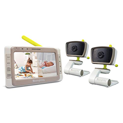 Moonybaby Split 50 Vigilabebés - Visión nocturna gran angular, pantalla dividida, 5", 2,4 GHz, Comunicación Bidireccional, Nanas, Sensor de Temperatur características