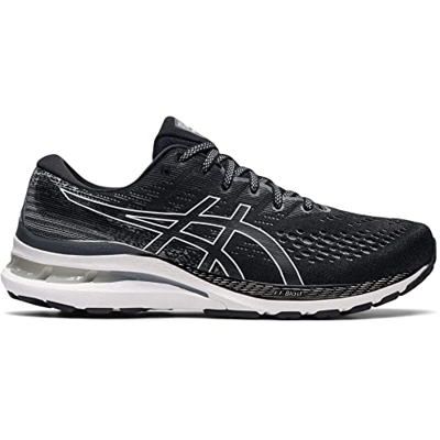 Asics Gel-Kayano 28, Running Shoe Hombre, Black/White, 43.5 EU