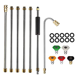 Piezas de la herramienta de la mano Lavadora de presión de limpieza de canaletas - varitas de extensión, boquilla de techo - 4000 psi 5 consejos, acce características