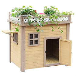 ZYBCRR Casa de Perro, casa de Perros de Madera Maciza al Aire Libre, casa de Perros de Perros de Perro Super Grande a Prueba de Lluvia for el Perro de en oferta