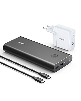 Anker PowerCore+ 26800 PD - Batería Externa de 45 W con Cargador PD de 60 W, batería Externa para portátiles USB-C, MacBook Air/Pro/DELL XPS/iPad Pro 