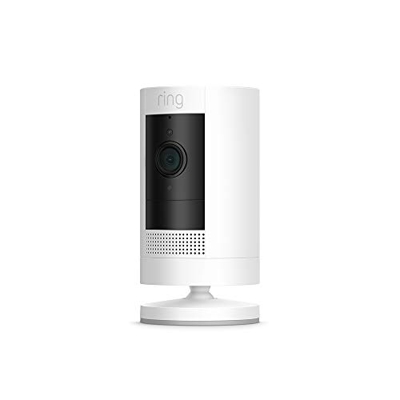 Ring Stick Up Cam Battery de Amazon, cámara de seguridad HD con comunicación bidireccional, compatible con Alexa | Incluye una prueba de 30 días grati