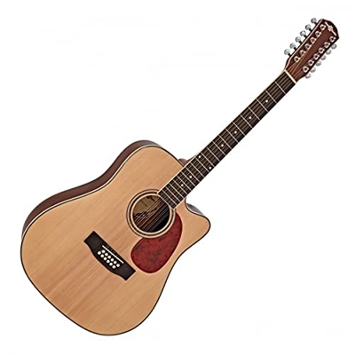 Gear4music Guitarra Acústica Dreadnought de 12 Cuerdas