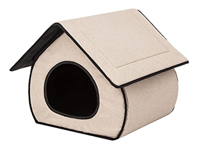 Caseta para mascotas, rincón para perros, caseta para mascotas, zona de descanso, perrera, caseta para mascotas, perrera, R3: 52 x 48 cm, color beige