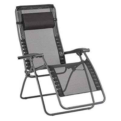 Lafuma Tumbona relax, Plegable y ajustable, RSXA Clip, Baytline, Negro, LFM2035-8551