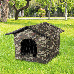 YILING Caseta para gatos salvajes con techo de lona impermeable, refugio grueso resistente al frío, tienda de campaña para gatos, para perros, para in precio