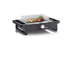 SEVERIN Barbacoa de mesa Style Evo para interior y exterior, parrilla eléctrica con arranque rápido, hasta 350 °C, mini barbacoa con óptima distribuci en oferta