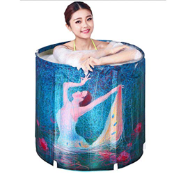 ZYYH Bañera Plegable para el hogar, para Adultos, de Cuerpo Completo, portátil, de Burbujas Profundas, pequeña, sin Inflable, cojín Incorporado, Aisla precio