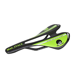 MH96_Italy Sillín de Bicicleta de Fibra de Carbono 3K para Bicicleta de Carreras y MTB antipróstata, Super Ligero, 100 g +/-, Verde Mate precio