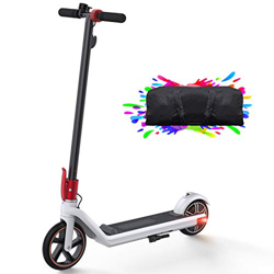Patinete Eléctrico Plegable, Autonomía 15 km, 3 Velocidades Neumáticos Sólidos de 8" Stunt Scooter, Velocidad Máxima 15 km/h, 150W Motor Ligero Scoote en oferta