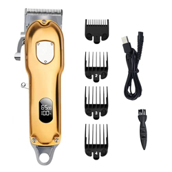 Máquina de Cortar Pelo Profesional, Manejable, Barbero, Cortapelos de Aluminio para Hombre, Inalámbrico con LED Pantalla, Recortador Pelo Barba, Carga en oferta