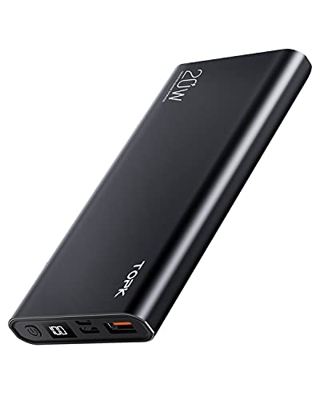 TOPK Power Bank 10000mAh, 20W PD QC 3.0 [2021 Dernier] USB C Cargador portátil batería Externa Pantalla LED Compatible con iPhone 12 11 Pro X XS, Sams