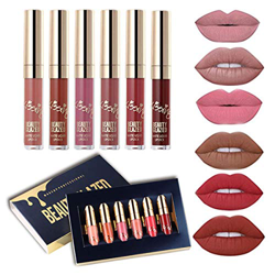6 unids lápiz labial líquido mate set impermeable brillo larga duración versión cumpleaños maquillaje Labiales color el mundo labios palillos para maq características